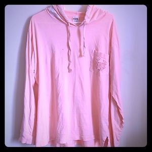 Pink Victoria secret hooded long sleeve